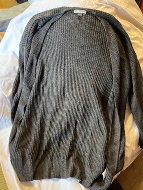 Universal Thread Gray Ribbed Open-Front Cardigan